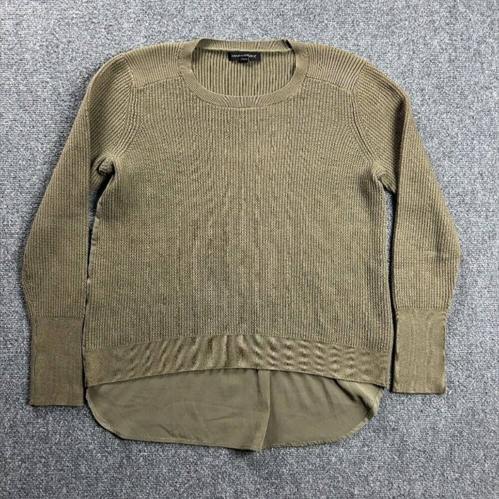 Banana Republic Khaki Crew Neck Sweater